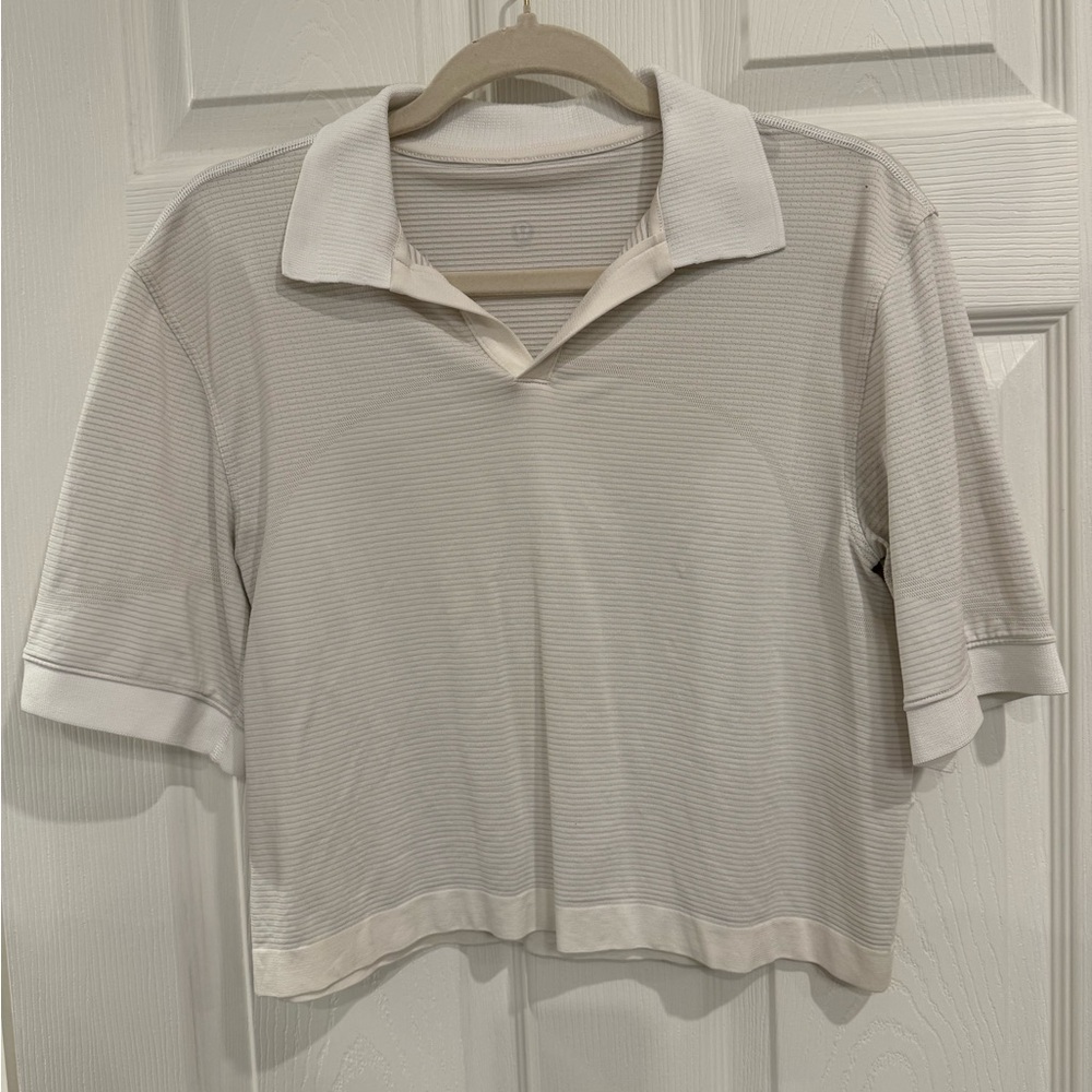 lululemon athletica White Short Sleeve Golf Polo Top